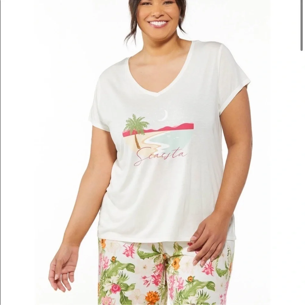 Cato Seaesta Sleep Tee v neck size extra large comfort lounge
